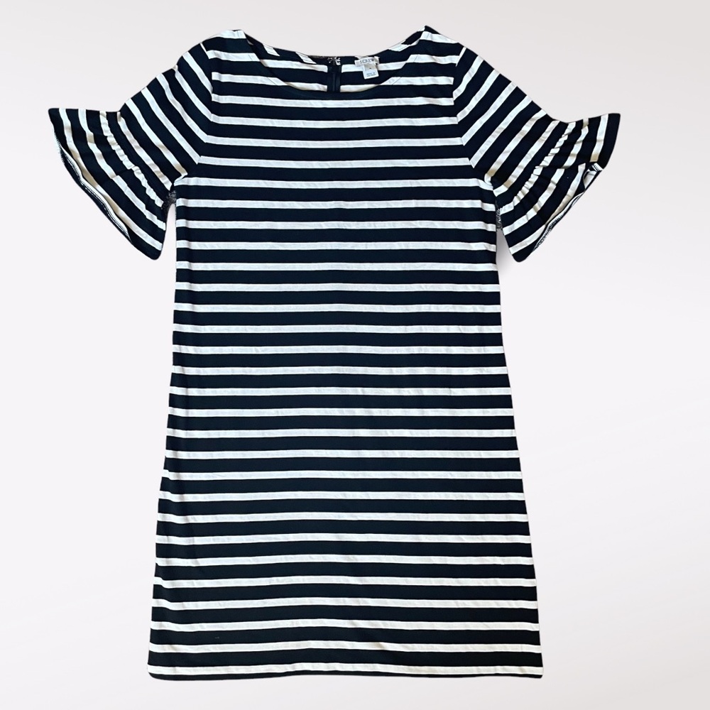 J.Crew flutter sleeve dress. Zips in back